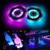 GSOWO Sottobicchieri a LED per auto, ricarica USB, portabicchieri per auto, 7 colori, luci per auto, feste, casa, decorazione, luce d'atmosfera, 2 pezzi (motivo bersaglio)