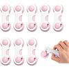 Dorunova 8 Pezzi Chiusure Sicurezza Bambini, Blocca Cassetti e Armadietti, Rosa | Protezione per Frigorifero, Ante e Mobili, Adesivo 3M e Installazione Senza Forare