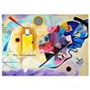 Posterlounge Giallo, rosso, blu Poster | 80 x 60 cm di Wassily Kandinsky Colorato Quadri Decorazione per pareti