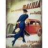 KUSTOM ART Poster da Parete Serie Pubblicità Retro' Vintage La Nuova Balilla Senza Cornice 30x40 cm. Stampa Artistica su Carta Patinata