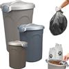 SICIGNANO CASALINGHI Sicignano | Bidone con Coperchio Jerry 23 Litri Tortora con Maniglie e Chiusura con Clip, Ideale per Cibo per Cani Gatti, Adatto a Raccolta Rifiuti - 37x32x46h cm, Contenitore Piccolo Leggero