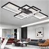 SXJCCSM Plafoniera LED Soffitto 105W Dimmerabile Lampadario Bianco 140cm | 3000K-6000K, Lampadario Soggiorno con Telecomando, Blocco Funzione Memoria, Lampada da Soffitto per Cucina Camera da Letto