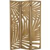 ML DESIGN modern living ML-Design Paravento per Ambienti a 3 Ante Sapporo, Separè Divisorio Interno | Parete Pieghevole Autoportante 170x121 cm con Telaio in Legno Paulownia a 3 Pannelli per Soggiorno, Camera da Letto o Studio