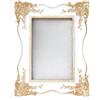 Feegow Cornice portafoto classica in resina intagliata, 15 x 10 cm, elegante cornice floreale in rilievo, per decorazione domestica, robusta esposizione dipinta a mano, per soggiorno, camera da letto
