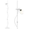 SKUTZTEK Lampada da Terra Vintage, 158cm Simulazione Lampada al tungsteno lampada da terra salotto E27 Con lampadina 230V 8W Cavo da 2.9 m, Con interruttore a pulsante, per Letto, Ufficio, Studio Bianco