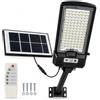 K2 STORE Lampione Solare LED Esterno 2000W con Pannello Solare Separato, Faro Solare da Esterno IP67 con Telecomando e Sensore Crepuscolare, Staffa per Parete, Luce per Giardino Cortile Garage