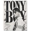 Generico Quadro su Tela Pop 'TONY MUSICA BOY #3289' - Stampa XL Minimalista Bianco/Nero con Accenti Azzurri - Arredo Murale Luxury Statement per Appartamento Moderno IDEA REGALO Adulto
