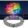 Generic Luci per alberi ad anello per esterni RGB, combinazioni scalabili | Faretto paesaggistico per palme da giardino, 24-84 W, grado di impermeabilità IP65(Blue,5-lamp set)