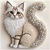 Yaoyaocc Diamond Painting 5D - Pittura con brillantini a forma di gatto, pittura fai da te con animali, set fai da te 5D per adulti, decorazione da parete per la casa, 30 x 30 cm