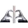 HAUCOZE Portalibri Mano Cuore Scultura Statua Moderna Deco Figurina 26cm | Argento Resina Ornamento Compleanno Festiva Regalo Artigianale Arte Soprammobile per Casa Soggiorno Ufficio