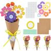 BEAMARKER Kit Artigianale per Bouquet di Fiori 12 pz. Kit Artigianale Fai Da Te per Bouquet di Fiori per La Festa Della Mamma. Kit di Carta. Crea Il Tuo Mazzo. Fiori Autunnali per Ringraziare Gli Inse