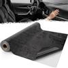 IUSOT Ecopelle autoadesiva 40 cm, tessuto elasticizzato a 4 vie, nero, per tettuccio auto