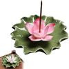 Yntegrity Bruciatore di incenso con vassoio portacenere per decorare la | Vassoio raccogli ceneri in ceramica con motivo a fiore di loto, ideale per bastoncini di incenso, yoga