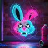 GGAQQ Targa al neon a LED Cyberpunk | Targa da appendere per sala giochi, camera da letto, soggiorno, regalo di compleanno