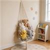 jimruirog 2 Pezzi Rete Portaoggetti per Peluche, Morbida Rete in Cotone da Organizer, Stile Bohémien Net Portaoggetti per Bambini, Risparmio di Spazio, Per Camera da Letto, Soggiorno, Camera dei Bambini, Beige