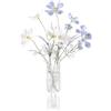 Hariendny Fiori artificiali, 2 pezzi di cosmo, fiori artificiali per interni ed esterni, decorazione e artigianato per matrimoni, banchetti, feste di fiori, casa, hotel (bianco latte + grigio