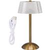 Spacnana Lampada da Tavolo in Cristallo Portatile Stile Moderno in Acrilico per Arredamento Camera luminosità