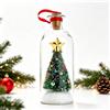 Generic Registrabile albero di Natale messaggio in una bottiglia Voice Record | Messaggio di registrazione vocale in una bottiglia, mini scena natalizia con neve finta, saluto personalizzato