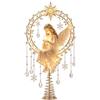 GENERIC Puntale per albero di Natale, caldo ornamento a forma di stella con angelo | Caldo puntale per albero di Natale a LED, crea un'atmosfera natalizia morbida e accogliente per la tua casa