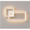 Dopa Applique LED da Parete Moderna 24W 1920LM, Lampada Geometrica CCT | Lampada da Parete Decorativa in Alluminio e PVC, Installazione Verticale o Orizzontale, Nero o Bianco