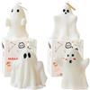 MOMAHUA 4 Candele Halloween Profumate, Fantasma 3D in Cera di Soia Naturale | 4 Disegni di Fantasmi, 20-28 Ore di Durata, per Aromaterapia, Decorazioni Halloween per Casa, Tavolo, Feste e Idee Regalo