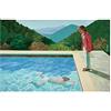 Yooyu David Hockney (Piscina con due figure) Pittura su tela Poster Stampe Quadros Immagine di arte della parete per soggiorno Decorazioni per la casa 70x90cm (28x35in) con cornice