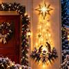 Generic Decorazione da parete con stelle di Betlemme illuminate con luci LED calde | Uso interno ed esterno, luci a LED calde, luci a stringa a stella, decorazione natalizia da appendere alla parete