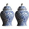Generico 2X Vaso di in Ceramica Cinese a Hogar Disposizione Decorazioni 'Ufficio a Hogar di