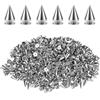 Silkmin Set da 200 Punk Rivetti Acciaio Inox con Viti,Borchie Decorative Ribattini | per Cuoio,Rivetti Filettati a Vite Avvitabili,Punta Metallica per Tessuti Scarpe Pelle Borsette Jeans Cintura Fai Da Te