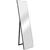 [en.casa] Specchio da Terra a Figura Intera 150x35 cm Cornice Nera | Forma Rettangolare, Inclinazione Regolabile, con Supporto, per Corridoio, Ingresso, Camera da Letto