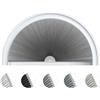 Maritown Arch Wndow, Tenda oscurante a forma di luna, senza fori, a nido d'ape, senza fili, per interni, finestre, oscurante, facile da installare (1, grigio, 122 x 61 cm)
