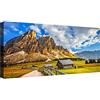 canvashop Quadro Montagna Cm 120X60 Dolomiti Passo Delle Erbe Stampa Su Tela Quadri Moderni Soggiorno Natura