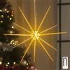 SALCAR Stella luminosa LED, 14 LED 8 Modalità Impermeabile 3D Stella di Natale Luce， Luce Decorativa da Appendere in Casa Giardino|Funzionamento a Batteria（Bianco Caldo