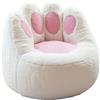 DECORN Poltrona a Sacco - Solo Fodera - A Forma di Zampa di Gatto - Pouf Contenitore per Peluche Senza Imbottitura - Fodera in Morbida Pelliccia Sintetica di Coniglio,60x53cm