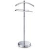 MOHOME Appendiabiti da Terra in Metallo Indossatore Servo Muto da Camera Cromo 45x26x109 cm Portabiti da Camera da Letto Stand Vestiti Abiti Pantaloni Accessori Ingresso Spogliatoio Cabina Armadio