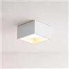 Kovalmax® Plafoniera LED in Gesso Verniciabile, 1x10W GX53, Luce CCT Regolabile Calda/Naturale, Design Moderno C381