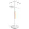 MOHOME Appendiabiti da Terra in Metallo Indossatore Servo Muto da Camera Bianco 45x26x109 cm Portabiti da Camera da Letto Stand Vestiti Abiti Pantaloni Accessori Ingresso Spogliatoio Cabina Armadio