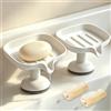 Asonen 2 portasapone con scarico e sacchetti per sapone, in materiale ABS | Portasapone autodrenante, inclinazione di 15 gradi, per doccia, lavandino e piano di lavoro della cucina