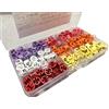 Kiroplast Segnataglie Segna Taglie Grucce per Appendini Box XS S M L XL XXL Segnataglie Stampelle in Plastica Rotondi Segnataglia (180 Pezzi)