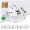 Bojim Faretti LED da Incasso per Cartongesso Bianco IP65 220V | 5W Luci da Incasso Bianco Caldo 2700K 500 Lumen, Spot Ultra sottile 35mm, Faretto LED Incasso Foro 68mm - 80mm