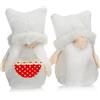 com-four® 2x Premium paio di elfi di Natale taglia S per decorazioni | gnomi come decorazioni invernali - decorazioni di Natale carine