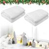 Kleemeiero 2 Pezzi Coperta di Neve Natale 300x80cm Coperta da Neve Natalizia Artificiale Tappeto di Neve Finta Tappeti di Neve Sfondo Albero di Natale Tappeto di Neve per la Decorazione di Natale