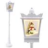 COSTWAY Lampione Natalizio Musicale 185 cm, Lampione Natalizio con Luci LED Bianche Calde, Effetti Nevosi, Base Riempibile, Decorazione Natalizia Illuminata per Interni ed Esterni (Modello 7)