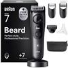 Braun Regolabarba Uomo Serie 7, +7 Accessori, Custodia BT7535 Grigio | Rasoio Elettrico Barba con Lama Problade Affilata a Vita, 7 Strumenti da Barbiere, 40 Lunghezze, Impermeabile, Ricaricabile
