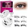 Ntwdby 2 Paia Ciglia Magnetiche Naturali, Ciglia Finte Magnetiche riutilizzabili con applicatore, Non necessita di colla, facile da indossare e rimuovere, Look naturale magnetico (A)