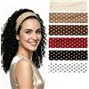 leersao 6 fasce per capelli da donna, larghe, elastiche, multicolore | Antiscivolo, traspirante, elastico, per sport, yoga, uso quotidiano, 6 cm di larghezza, 6 modelli, morbido poliestere e