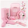 Chroven Set Skincare Coreana Donna composto da 10 pezzi - Kit completo per la cura del viso - Cofanetto Regalo Donna Beauty, Idea Regalo Compleanno (Rosa)