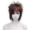 YCCHAH Parrucche Capelli Umani Parrucche Sintetiche Acconciatura Punk Acconciatura Corta Dritta Parrucca Uomo Parrucche Da Donna(01)