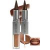 Noerrors Set combinato 2 in 1, rossetto opaco e lucidalabbra marrone opaco | Lucidalabbra nude a doppia estremità e matita opaca per labbra ad alta pigmentazione, colore idratante, definito e lucido