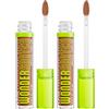 NYX Professional Makeup Wonder Snatch Concealer Correttore Waterproof 19 Nutmeg Definisce Scolpisce Corregge a Lunga Tenuta 24H Formula Vegana con Estratto di Guaranà e Peptidi - 2 Flaconi da 3ml